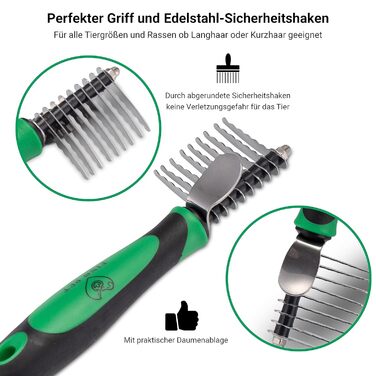 Набір для видалення шерсті для собак та котів: щітки для довгої та короткої шерсті, видалення підшерстка, гребінці