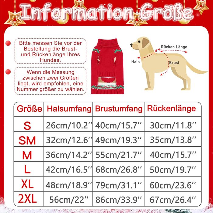 Пуловер для собак HYLYUN на Різдво: костюм з повідком, оленя та сніжинки. Класичний ролкраг для цуценят та собак середнього розміру