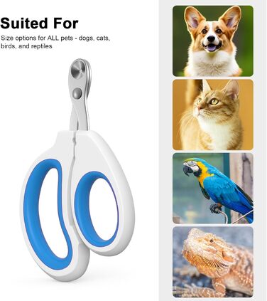 Ножиці для стрижки кігтів котів та інших дрібних тварин, синій колір