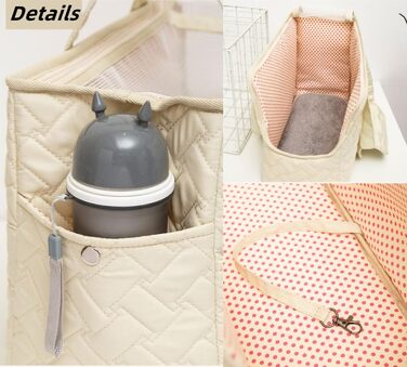 Сумка-переноска для собак, кроликів та котів з бічними кишенями, довгим ременем, бавовняна сумка, 35*25*15,5 см, м'яка переноска для цуценят, складана сумка для подорожей, миска-складна.