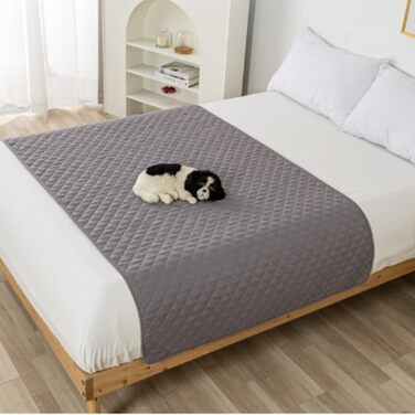 М'яка підстилка-ліжко для собак середніх порід, 75х75 см, сірого кольору. Підходить для дивана, легко миється, ручної роботи