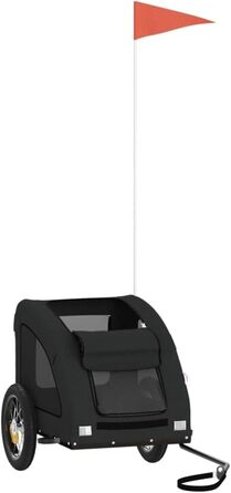 Причіп для собак Oxford, 124x53x53 см, чорний - універсальний для маленьких та великих тварин