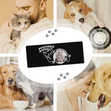 Підкладка під годівницю для котів з фотографією - 