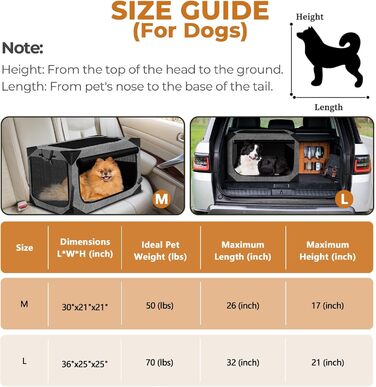 Складана переносна будка для собак великих порід, м'яка, для подорожей, всередині та зовні, сітчасте вікно, темно-сірий колір, 91.4 x 63.5 x 63.5 см