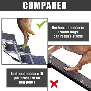 Сходинка для собак у машину, 6 сходинок, антиковзаюча, складна, для маленьких та великих собак