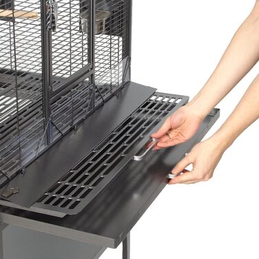 Преміальна клітка для папуг Montana Cages Madeira II, антик, з антипригарним покриттям, 82x54x153 см, 4 металеві годівниці, зоною для посадки та майданчиком для відпочинку