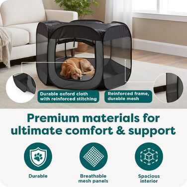 Переносний вольєр для собак та котів Furhaven, складаний ігровий майданчик/вольєр для дому та вулиці з блискавкою, зелений та рожевий, XL зелений/рожевий (Sailor Blue, Extra Large)