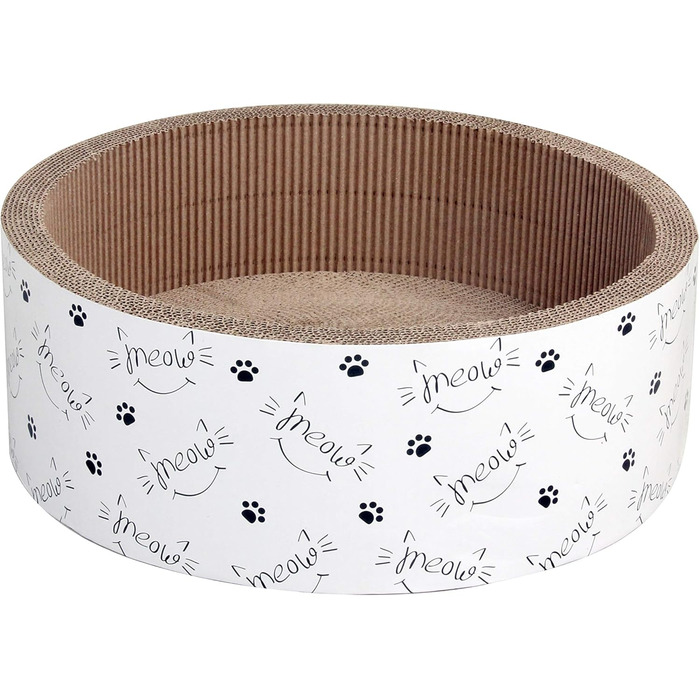 Кігтеточка для котів Dehner Lieblinge Scratch Circle з котячою м'ятою, діаметр 43 см, висота 15.5 см, з натурального картону, сертифікат FSC®