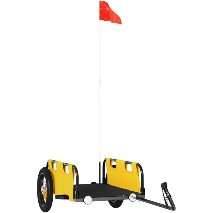 Причіп для собак, причіп-транспортер для домашніх тварин, велосипедний причіп, жовтий, Oxford, для покупок, відпочинку, велопоїздок