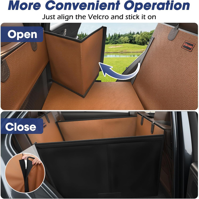 Автокрісло для собак FURTIME, велике, з жорстким дном, водонепроникне, для великих собак, підходить для SUV та позашляховиків