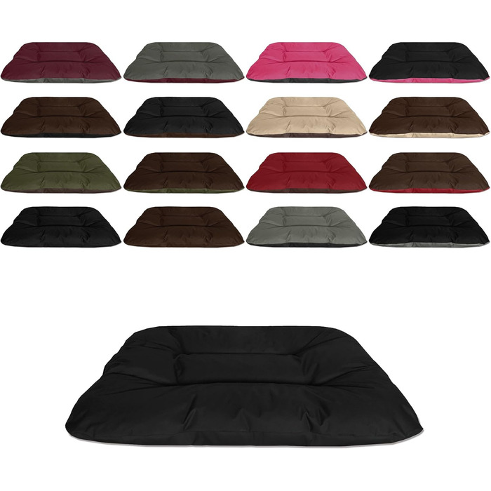 Кругле/овальне ліжко для собак BedDog® REX, L, Бордо-сірий, 120x100x14 см, для дому та вулиці, велике, знімне, миється