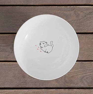 Підвищений годівниця для котів з порцеляни, антизворотний клапан, для вологого та сухого корму, безпечна та безстресова