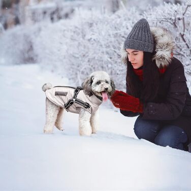 Зимові куртки для собак, теплі та водонепроникні, з світловідбиваючими елементами, жилет для цуценят та собак середніх та великих розмірів XXL, білий