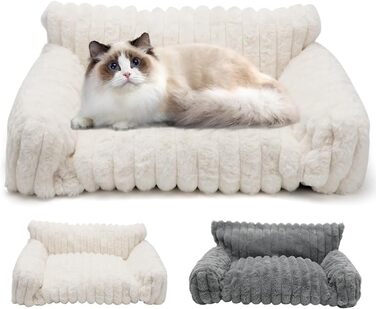 Миска-ліжко для собак і котів LOMUG 60x45x20 см, бежева. Зручне, миється, з ортопедичним ефектом, з високим бортиком. Підходить для маленьких собак та котів.