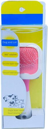 Професійний гребінець для видалення ковтунів у собак та котів. Видаляє відмерте волосся, підходить для великих собак та котів. Рожевий колір.