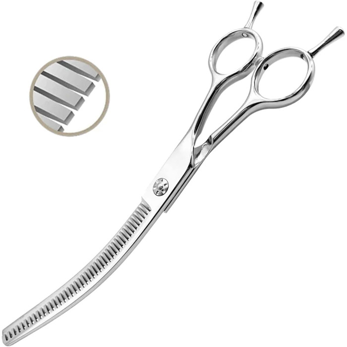 Випрямляюча ножиця для собак і котів 7.0 дюймів, професійна, з регулюванням натягу (55%)