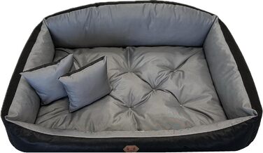 Ортопедичне ліжко для собак Dogs4Life: м'яке, миється, для собак маленьких, середніх та великих (S-XXL, сірий)