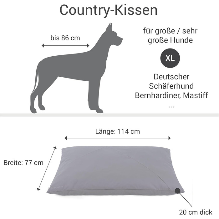 М'яке ліжко для собак великих порід Doctor Bark GreenLabel: велике, зручне, легко миється, світло-сірий колір