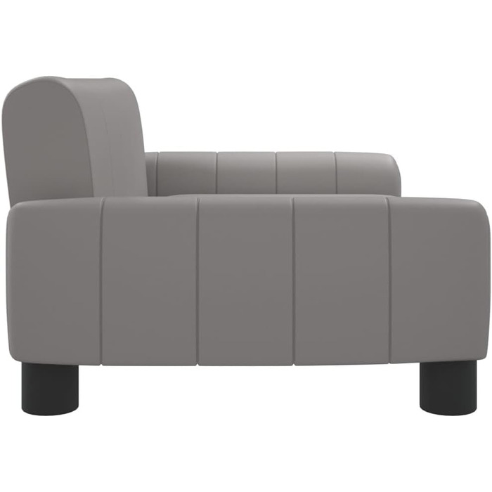 Крісло-ліжко для собак та котів з екошкіри, 70x45x30 см, сірий колір. Зручне, водовідштовхувальне та довговічне ліжко для домашніх тварин