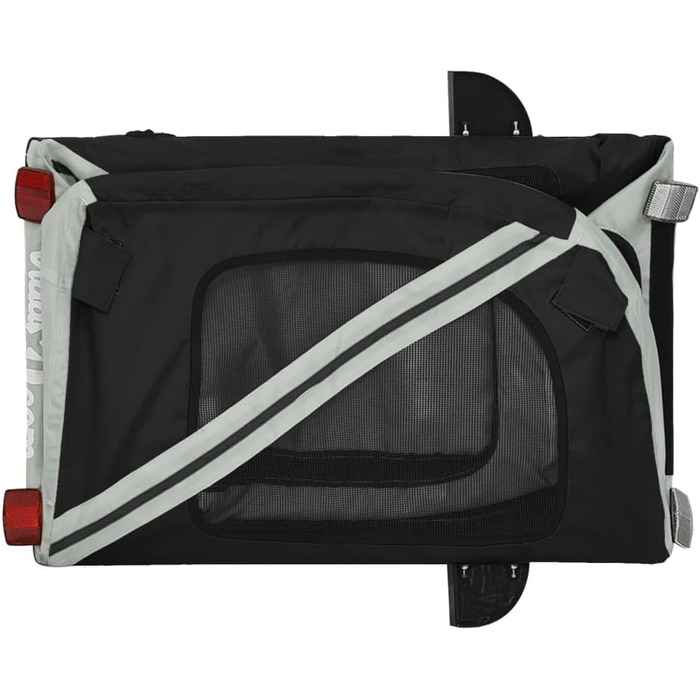 Ферштеніт Причіп для велосипеда, переноска для собак, 30 кг, сірий (124 x 53 x 53 см)