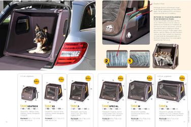 Транспортна переноска для собак Tami: переноска-автабокс, клітка для собак, переноска для подорожей, автотранспорт, з біо-печивом Dog-Vita
