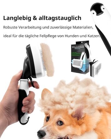 Щітка для собак та котів - самоочисна Slicker, проти випадання шерсті та ковтунів