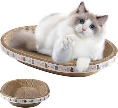 Кігтеточки для котів Rund: овальні, чашеподібні, з картону, S, M