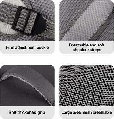 Транспортна переноска для котів та собак PJDDP, рюкзак для тварин з сіткою, легка переноска для маленьких собак та котів до 10 кг, фіолетовий колір