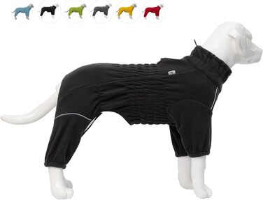 Чорна зимова куртка для собак, XL, фліс, блискавка, для великих, середніх та малих порід