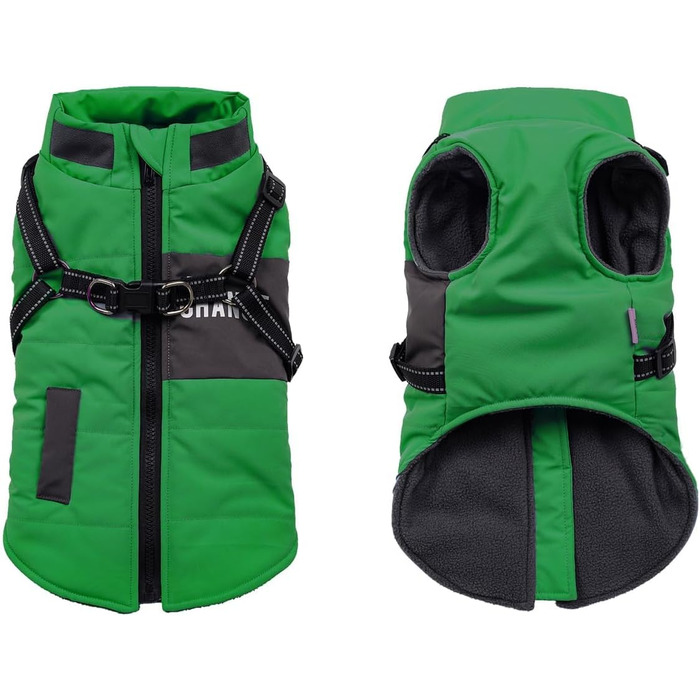 Зимова куртка для собак, жилет, обладнання для собак, середні породи (L, зелений)