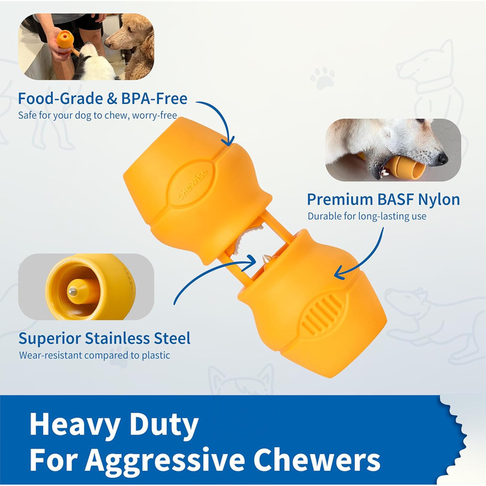 Тримач для жувальних паличок Chewise Bully Stick, без BPA, проти задухи, міцний дизайн, для різних розмірів собак