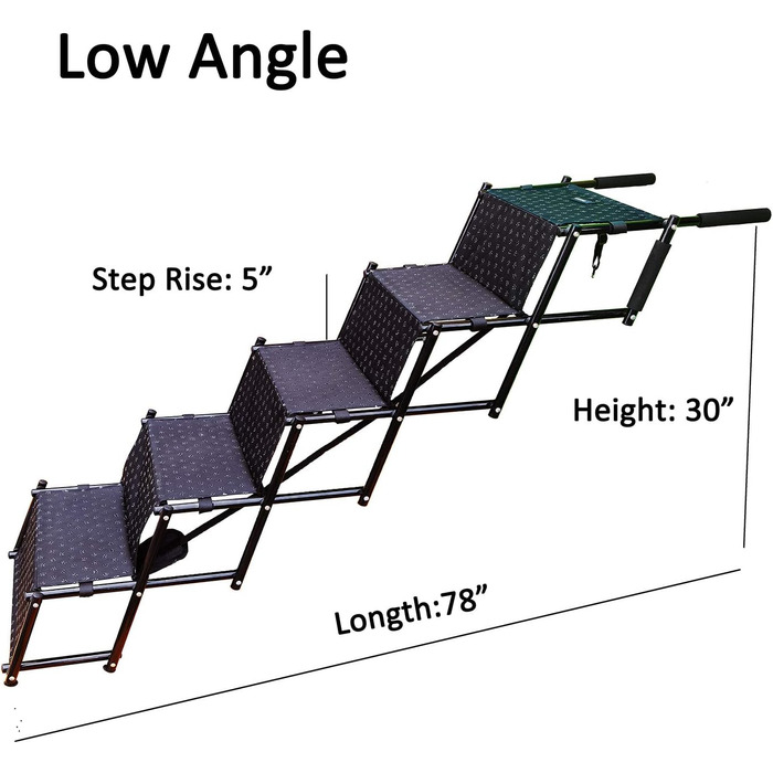 Сходинки для собак, металевий каркас, складані, великі, легкі, портативні, 5 сходинок, для авто, SUV та високих ліжок