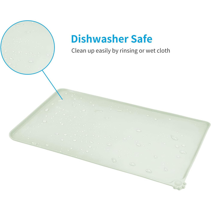 Силіконовий килимок для годування собак та котів AUDWUD, водонепроникний, антиковзний, 53x38 см, бежевий