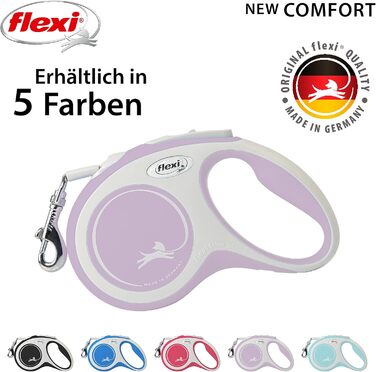 Повідок-рулетка Flexi New Comfort для собак, 5 м, рожевий, розмір S