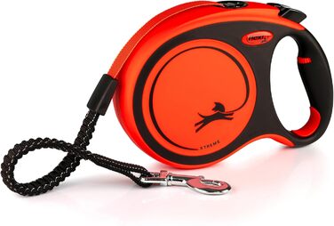 Повідок-рулетка Flexi Xtreme L, 8 м, стрічка, помаранчевий