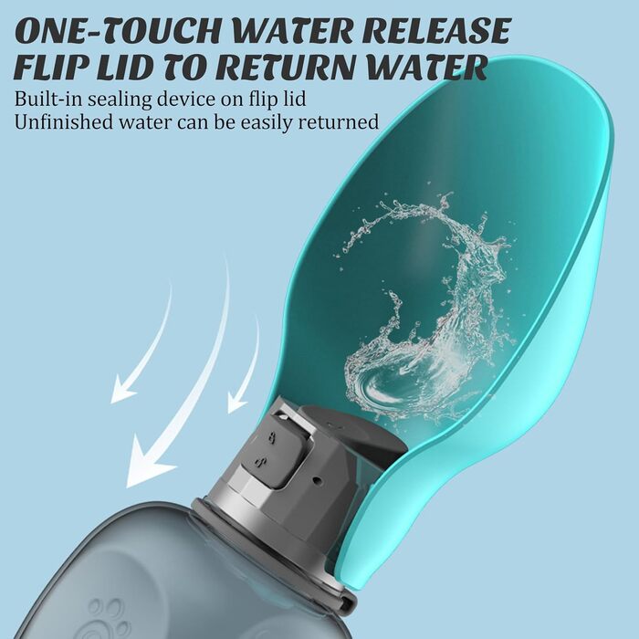 Фляга для собак PIWOSGOL 800 мл: для прогулянок, подорожей, кемпінгу та альпінізму