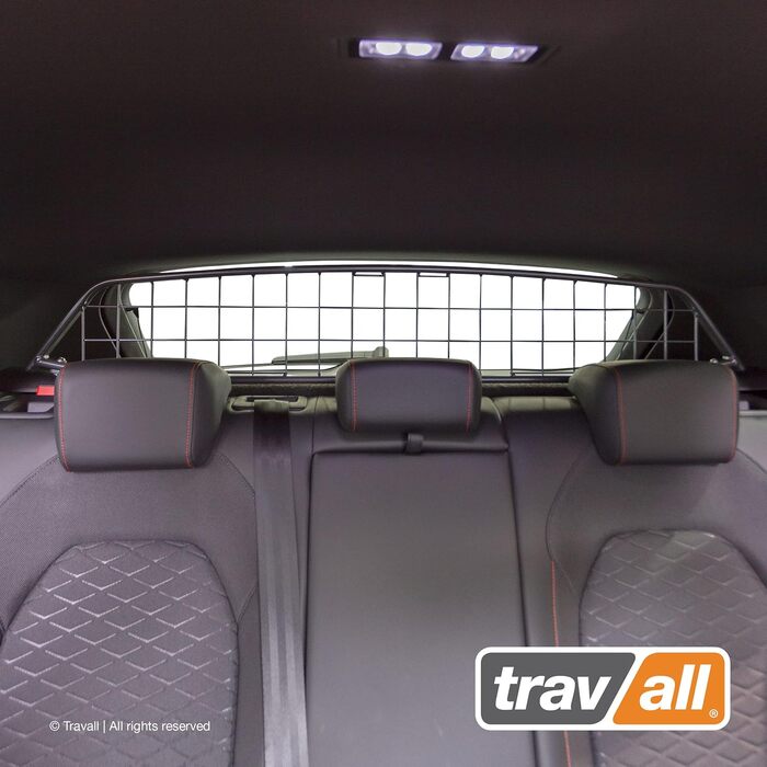 Сітка-перегородка для собак Travall для SEAT Leon (2020-): автомобільна сітка для собак, захист багажника, міцне сталеве плетіння