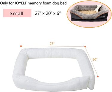 Ортопедичне ліжко для собак JOYELF з Memory Foam, подушка для шиї, XL (40'x30') / S (68x50 см)
