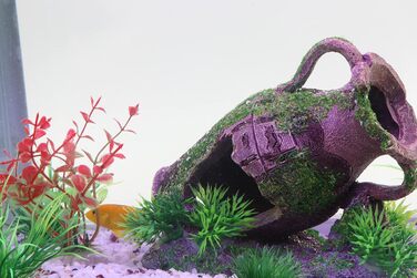 Декорація для акваріума AQUA KT, антична грецька ваза, скеля, зламаний бочонок, укриття для риб цихлід, бета, морських і прісноводних акваріумів