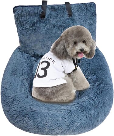 Автокрісло для собак, лежанка для собак у машину, автолежанка для тварин, автокошик для собак, автокрісло для маленьких, середніх та великих собак, сірий колір, розмір M