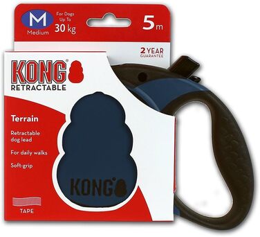 Поводок-рулетка Kong Terrain для собак середнього розміру, синій