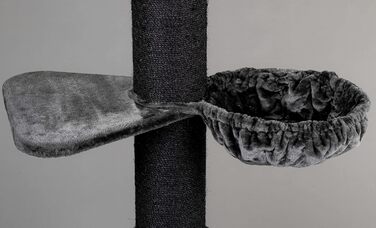 Дряпак для великих котів RHRQuality Royalty Blackline Plus, темно-сірий, з товстими 20 см сизалевими стовпами