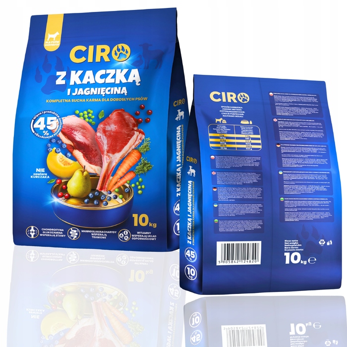 Сухий корм для собак Ciro з качкою та ягнятиною, 10 кг