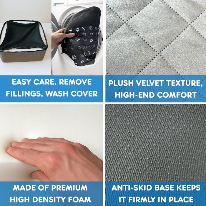 Автокрісло для собак, Memory Foam, з товстим подушками, для собак середніх розмірів до 15,9 кг, 3 кишені на блискавці, 2 ремені безпеки, шлейка в комплекті, чорний колір, розмір S