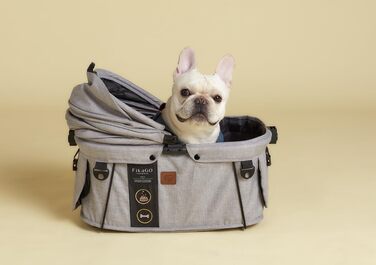 FIKAGO Сумка-переноска для собак та котів Sway – стильна, безпечна та складана переноска для тварин (Сірий Хаскі)