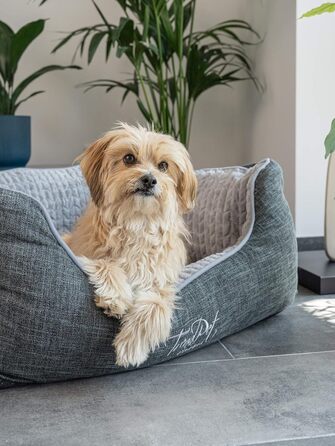 TrendPet VitaBed сірий - ортопедичне преміум-ліжко для собак з матрацом з 5 см Memory Foam (80x70 см)