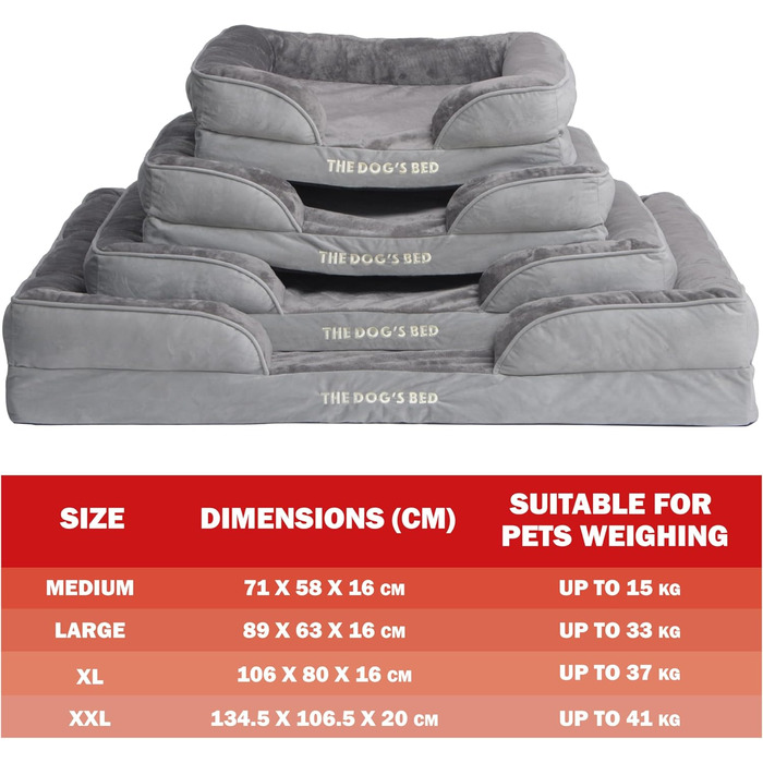 Ортопедичне лежанка для собак з ефектом пам'яті, велика, сіро-срібляста, водонепроникна, знімні чохли