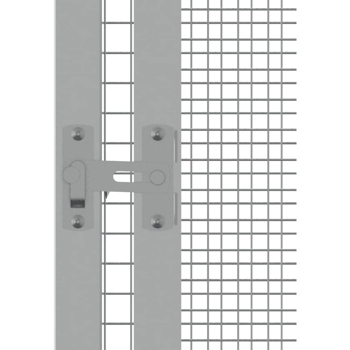 Вольєр для птахів Homgoday 111x107x211,5 см, оцинкована сталь, антрацит