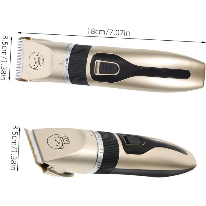 Електричний триммер для собак Yardwe - тиха та безпечна машинка для грумінгу тварин з титановим лезом