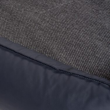 Ортопедичне ліжко для собак Tierlando® Linus Ortho Plus, 110x90 см, з віскоеластичною матрацом, штучна шкіра, графіт